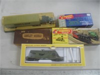 DIE CAST TRUCK & TRAILER, 3 MODEL KITS AND TRAIN