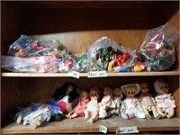 Shelf lot flexi mini figurines toys,