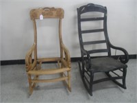 2 PAINTED ROCKERS-ONE MISSING SEAT