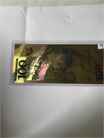 Rare 24 kt Gold 2018 RUSSIA $100 Type 3  FIFA WORl