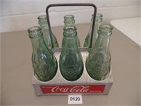 Coca Cola Metal Rack w/6 Bottles