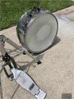 Snare Drum, high hat cymbal foot pedal stand, and