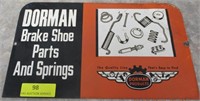 Metal Dorman Brake Shoe Parts Sign 15 x 9
