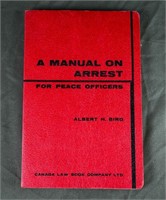 PEACE OFFICERS MANUAL OF ARREST OLD BOOK