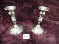 Web Pewter Weighted Candlestick Pair