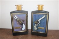 Vintage Rare Era Brooks Firearm Flasks