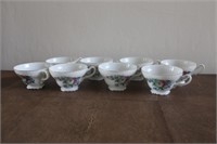 Vintage 8 Bone  Gold trimed China Cups from