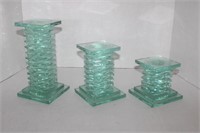 Glass candle Holders 5 to 10"