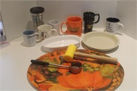 Kitchen Items Mugs,Trays, Coconut Cracker