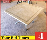 36X36 Tile Top Outdoor table (some chips in top)