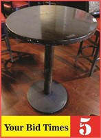 30" Bar Height Wood Top Table