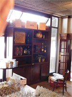 79X20X105h Wood Display Cabinet (No Contents)