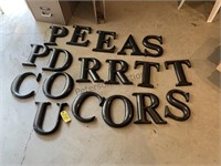 12 in Plastic sign letters