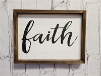14 x 10 Wood Faith Sign
