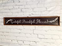 4 FT Greatful Thankful Blessed Wood Hanging