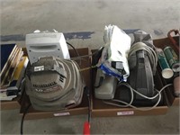 2 portable hand vacuums, mini shop vac, heater