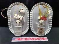 Metal & Glass Seasonal Flower Vases