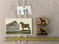 Match Boxes & Post Card - Black Horse Ale