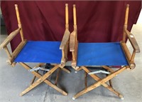 Pair of Vintage Captains Director Chairs