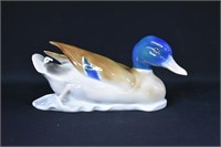 Vintage PM&M (GER) Porcelain Mallard Duck Figure