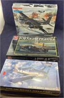 3 Sealed Model Fighter Airplane Kits