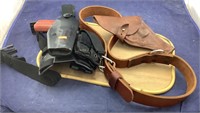 Couple of Holsters & Large Leather Belt