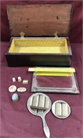 SilverPlate Dresser Set, Jewelry Box With Small