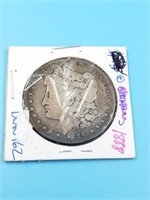 1888 Morgan silver dollar                   (L 2)