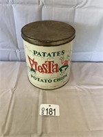 Patates Fiesta Potato Chips Tin Can
