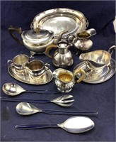 Large Silverplate Lot of Pretty Serving Pieces