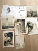 Vintage beach bathing suit black and white photos