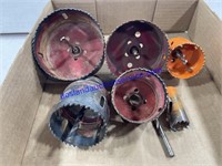 Lot of (6) Hole Saws