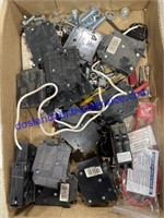 Flat of Misc. Electrical Supplies
