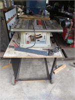 table saw & table on wheels, 40 x 30