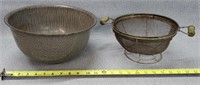 Vintage Enamel Bowl & Strainer