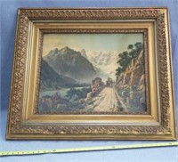 Vintage Mountain Picture 38x32
