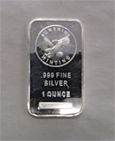 1oz .999 Fine Silver Bar - Sunshine Mint