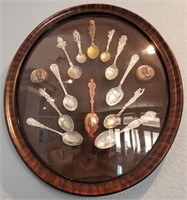 819 - SPOON COLLECTION IN SHADOWBOX FRAME