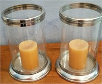 819 - PAIR OF BEAUTIFUL PILLAR CANDLE HOLDERS