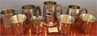 819 - 8 PEWTER TANKARDS & CUPS