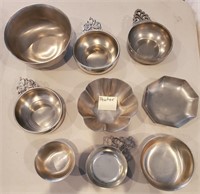 819 - LOT OF 9 PEWTER PIECES