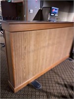 9' wall divider oak grain free standing 4' tall