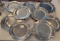 819 - LOT OF 10 PEWTER PLATES