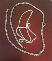 2 Sterling Chains 24" and 30" 86 G