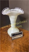 Uranium art glass silvercrest vase