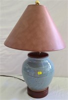 pretty pottery base lamp & shade