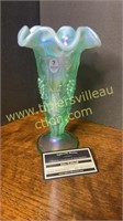 Fenton grape pattern opalescent iridescent vase