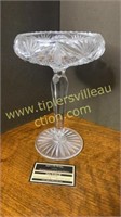 Heavy crystal stem style compote