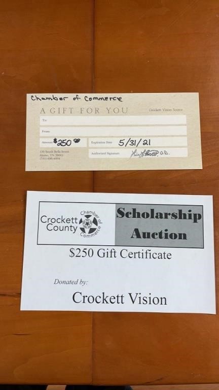 Crockett County Chamber of Commerce Annual Scholarship Aucti