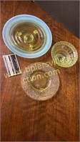 30pcs yellow Vaseline glass